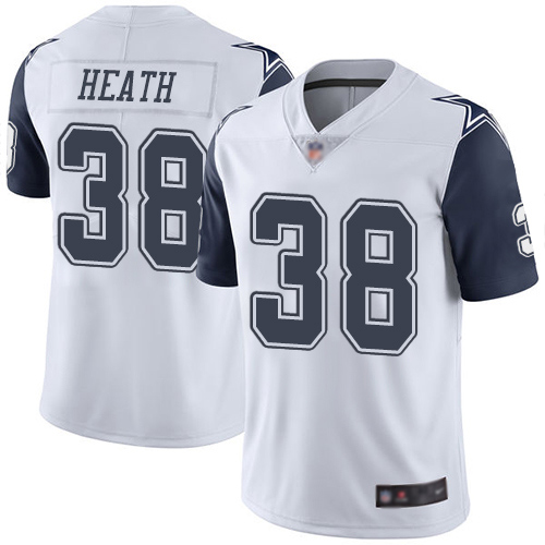 Men Dallas Cowboys Limited White Jeff Heath #38 Rush Vapor Untouchable NFL Jersey
